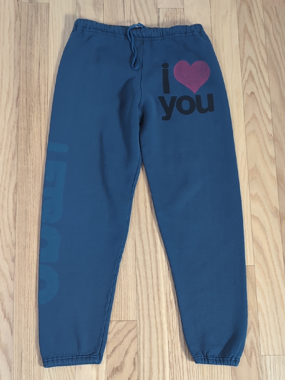 Rare Free City Vintage Let's Go I Love You Sweatpants Small